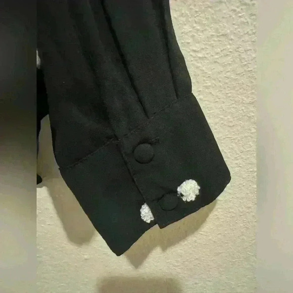 INC International Concepts Women's Polka Dot Sheer Black And White Blouse Size S - Picture 4 of 7